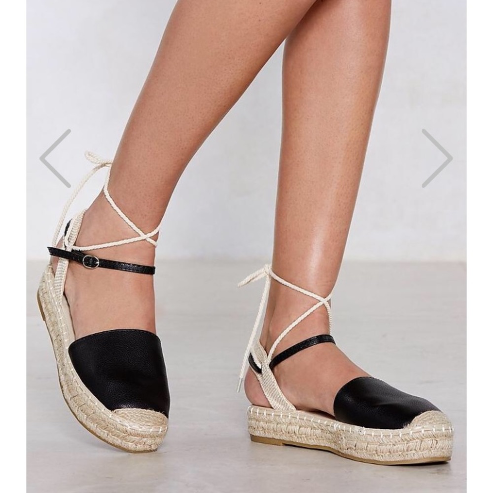 Nasty Gal Espadrille Platforms *NEW AND NEVER WORN